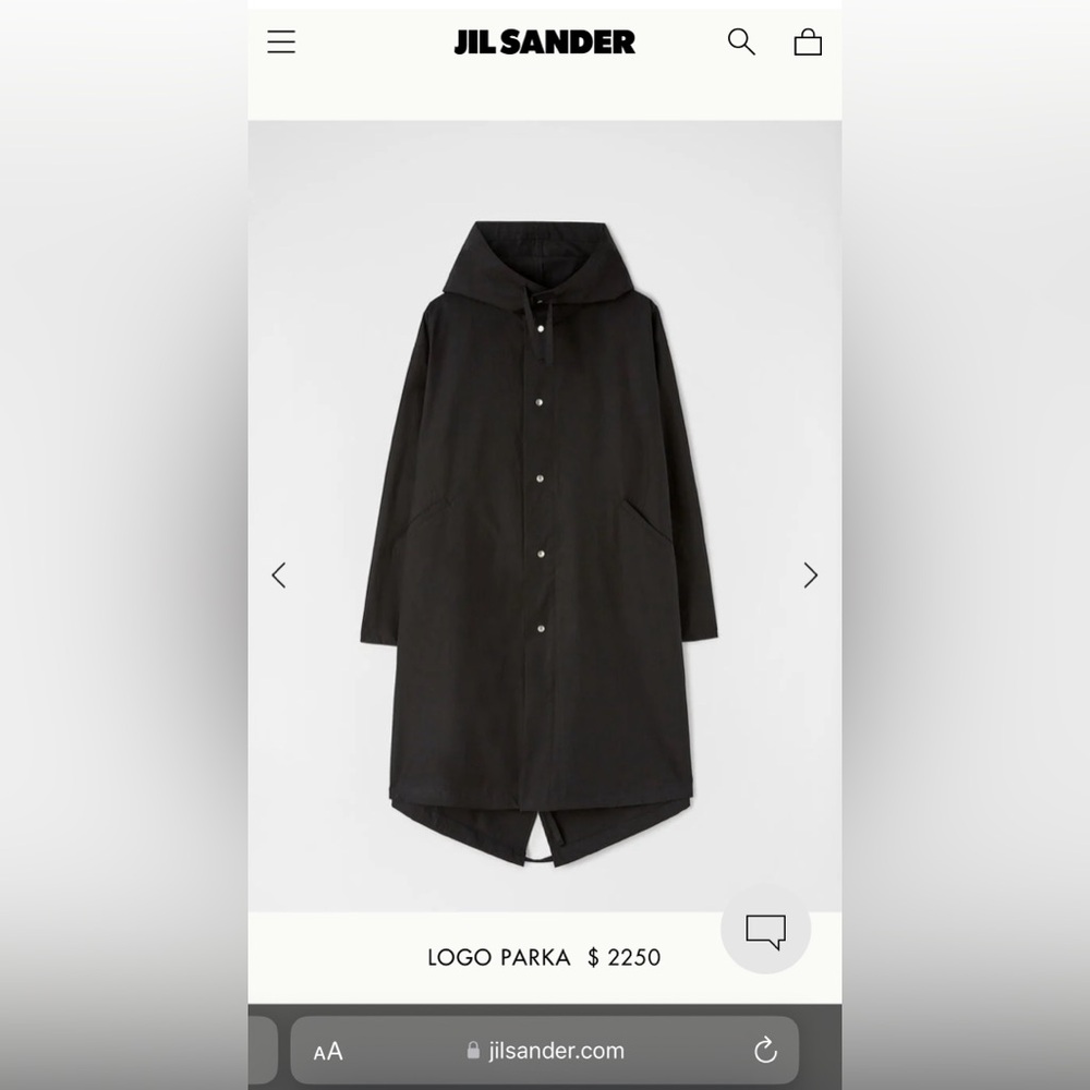 Jil Sanders Logo Parka Jacket